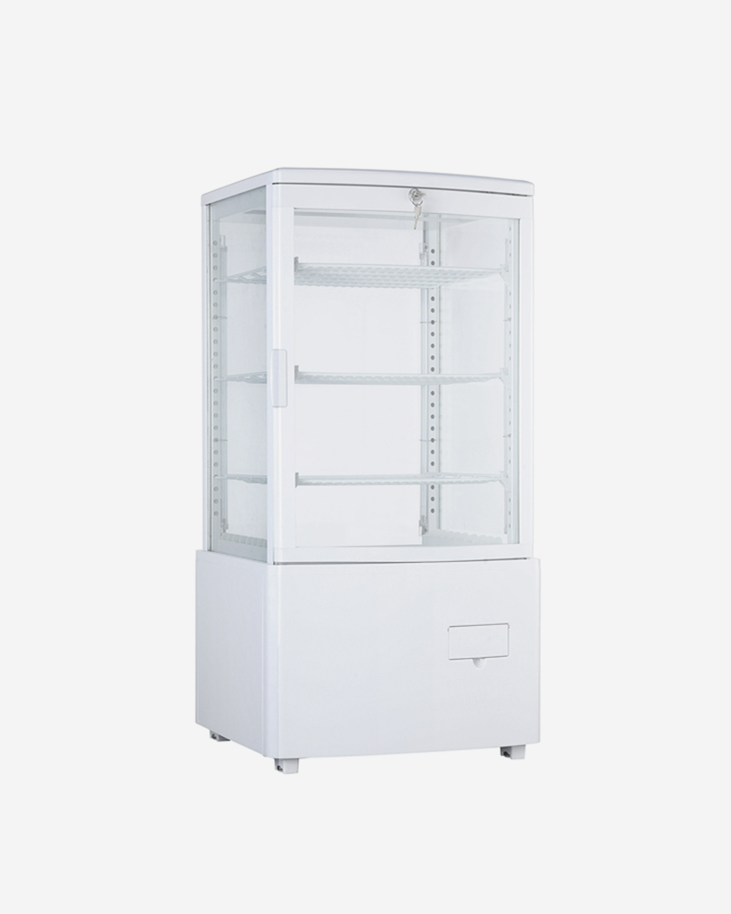 Refrigerador refrigerado de la exhibición de los vidrios de los lados de la encimera de la torta de la exhibición