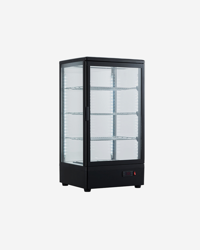 Refrigeradores de exhibición de encimera, vitrina de pastel, vitrina de enfriamiento de ángulo recto, gabinete de panadería comercial con luz LED